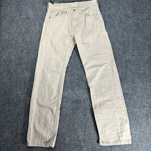 Levis 505 Jeans Mens 31 X 31 Tan Cotton Straight Leg Pockets